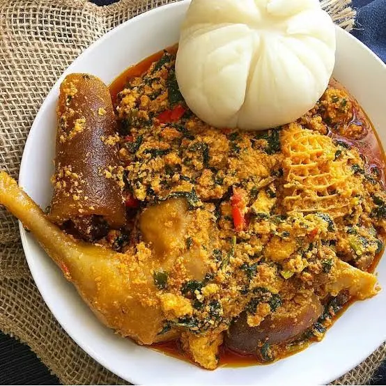 Semo with Egusi